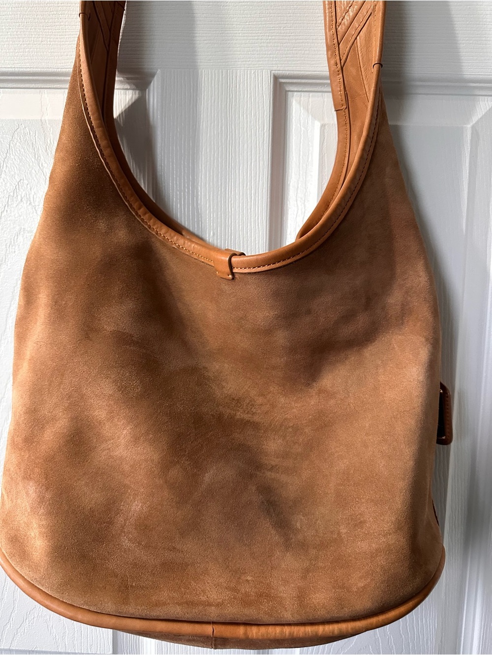 UGG Suede Shoulder Hobo in Cognac Brown